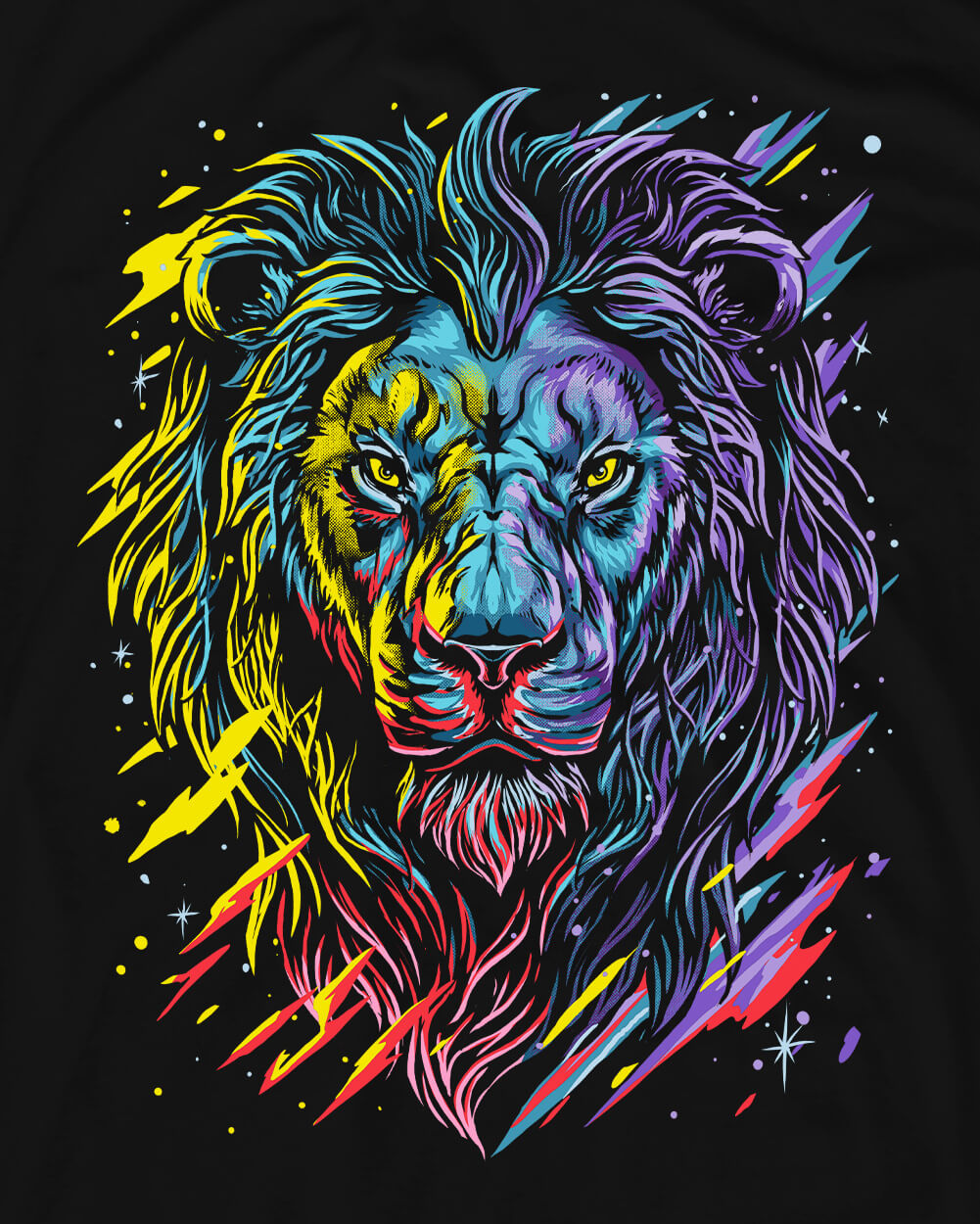 Stellar Beast Tee-Black-Regular-Swatch--Model---L