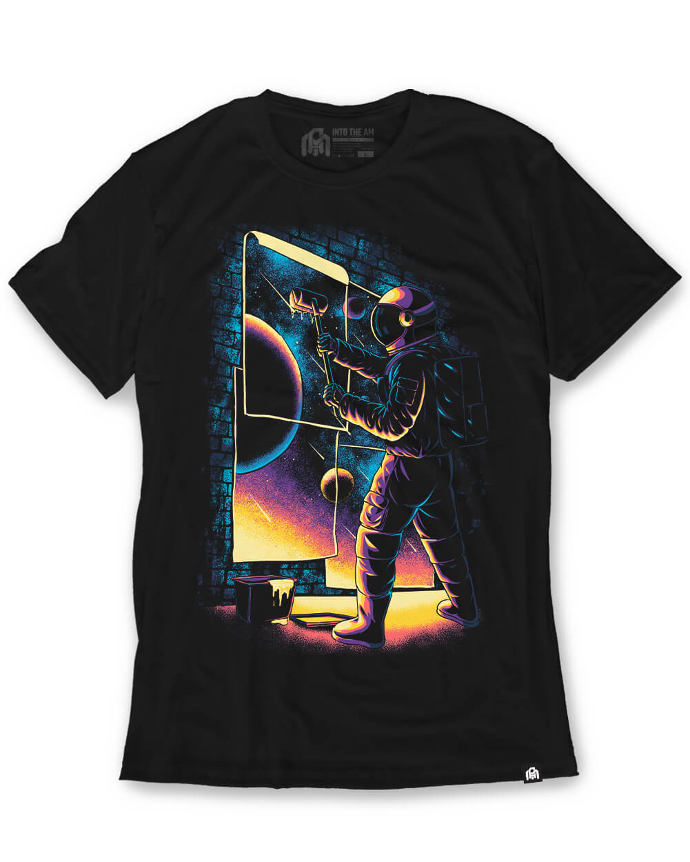Stellar Streets Tee-Black-Regular-Mock--Model---L