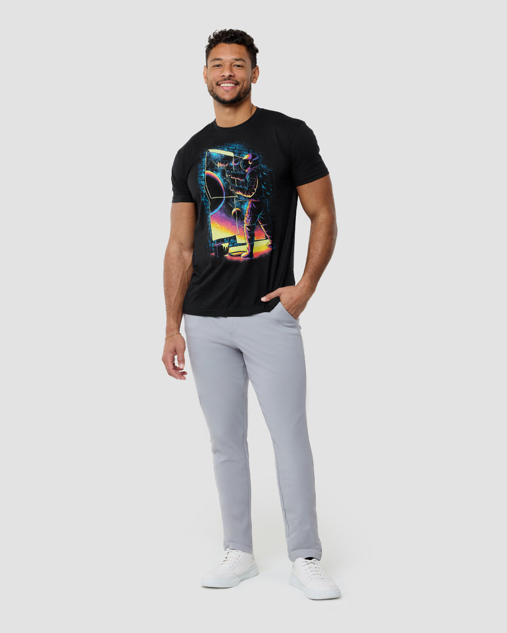Stellar Streets Tee-Black-Regular-Full--Model---L