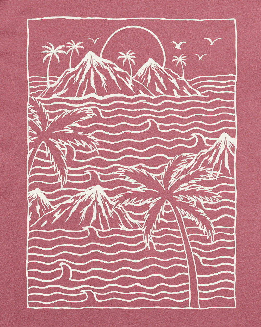 Summer Islands Tee-Heather Mauve-Regular-Swatch--Model