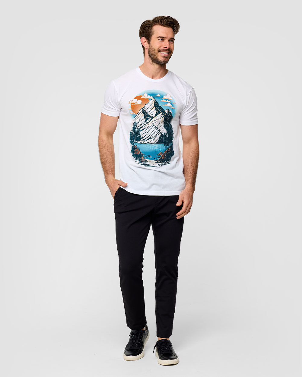 Summit Solace Tee-White-Regular-Full--Model---L