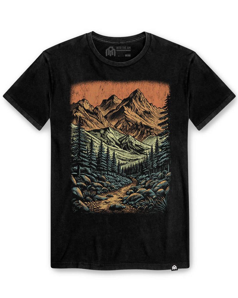 Summit Trail Vintage Tee-Black-Regular-Mock--Model---M