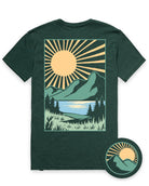 Suncrest Tee-Forest Green-Regular-Mock--Model---L