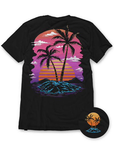 Sundown Bliss Tee-Black-Mock