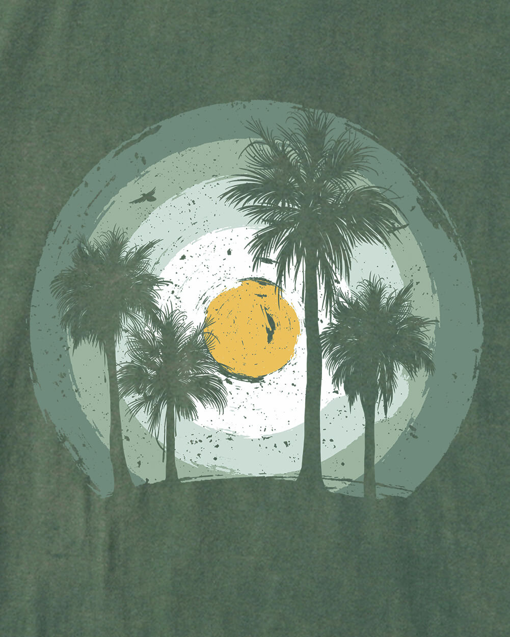 Sunlit Palms Vintage Tee-Vintage Royal Pine-Regular-Swatch--Model---L