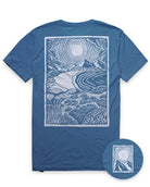 Sunrise Peaks Tee-Heather Slate Blue-Regular-Mock--Model---L