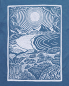Sunrise Peaks Tee-Heather Slate Blue-Regular-Swatch--Model---L