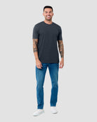Basic Tee - Non-Branded-Charcoal-Tall-Regular-Full--Model---M