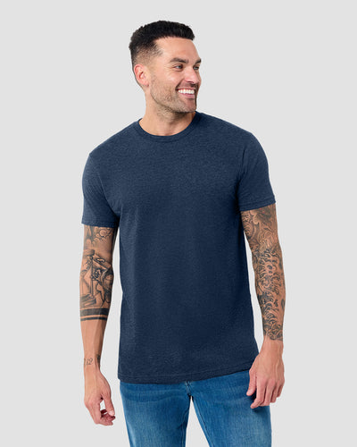 Basic Tee - Tall - Non-Branded-Navy-Regular-Front--Model---L