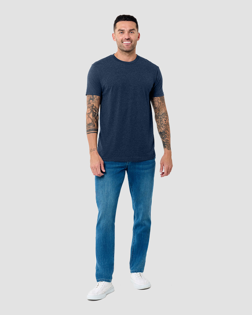 Basic Tee - Tall - Non-Branded-Navy-Regular-Full--Model---L