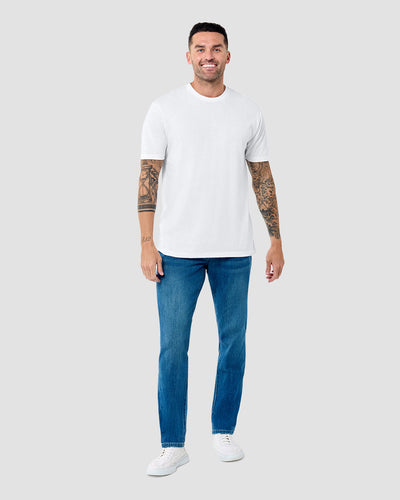 Basic Tee - Non-Branded-Tall-White-Regular-Full--Model---L