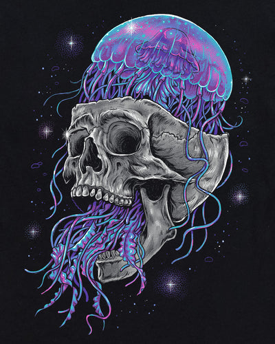 Tidal Mind Glow-in-the-Dark Tee-Black-Regular-Swatch--Model---L