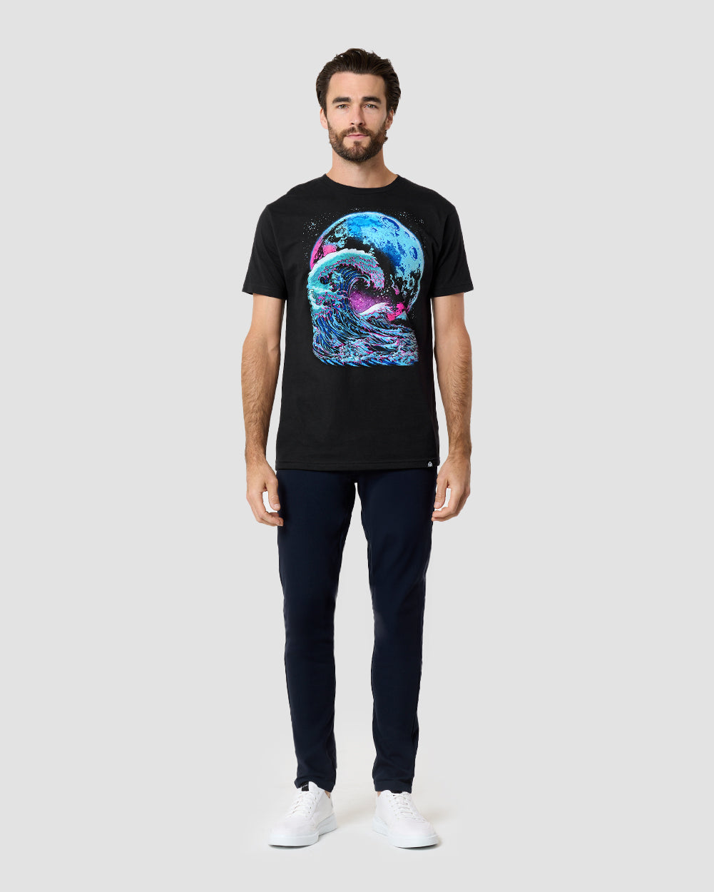 Tidal Surge Glow-in-the-Dark Tee-Black-Regular-Full--Model---L