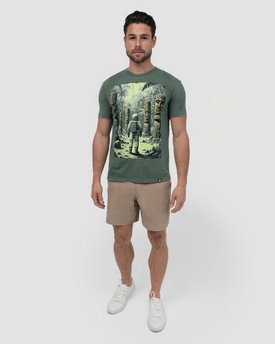 Tiki Trails Vintage Tee-Vintage Royal Pine-Regular-Full--Model---L