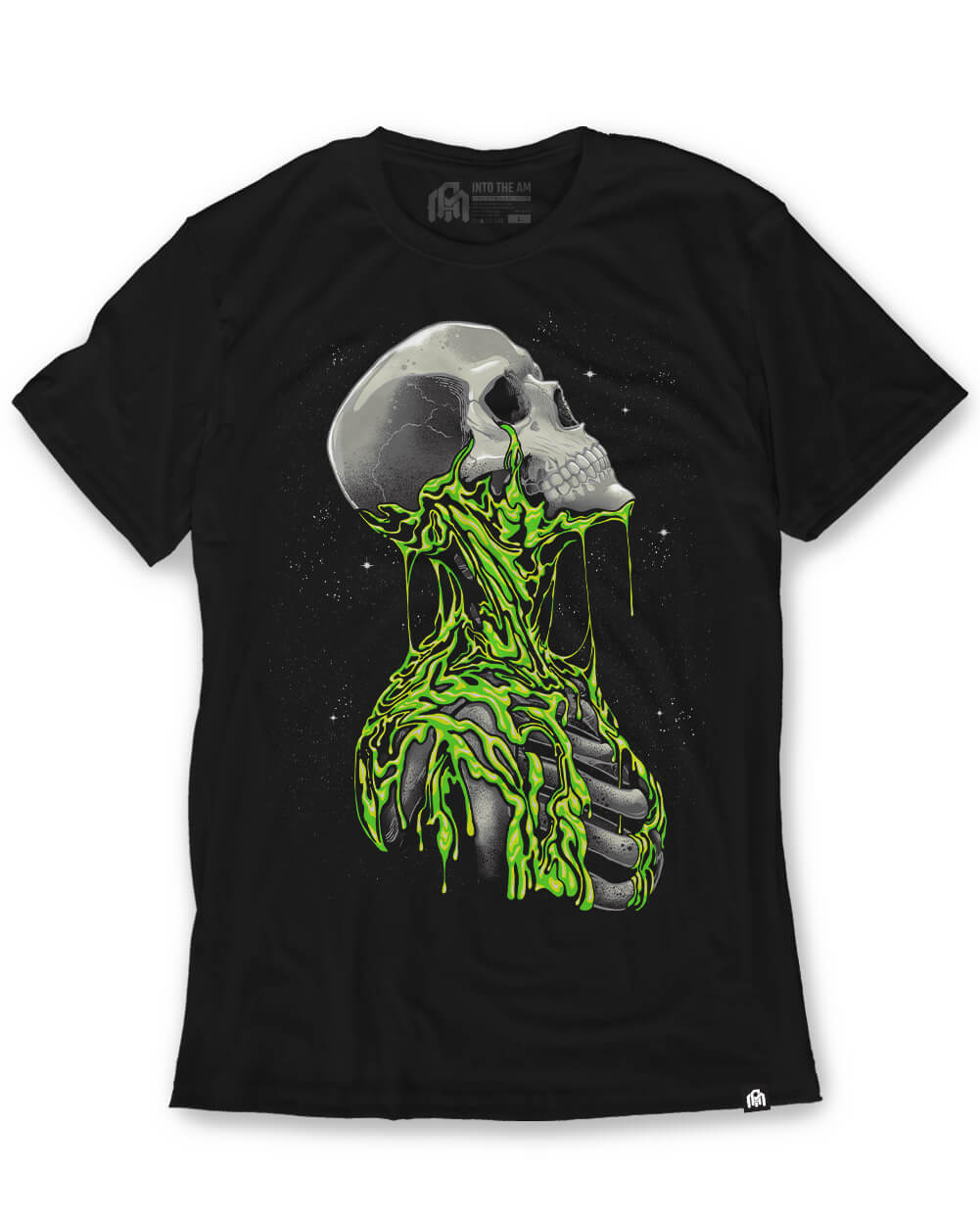 Toxic Dread Glow-in-the-Dark Tee-Black-Regular-Mock--Model---L