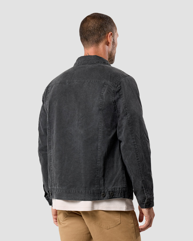 Tradesman Trucker Jacket - Non-Branded-Black-Back--Zac---M