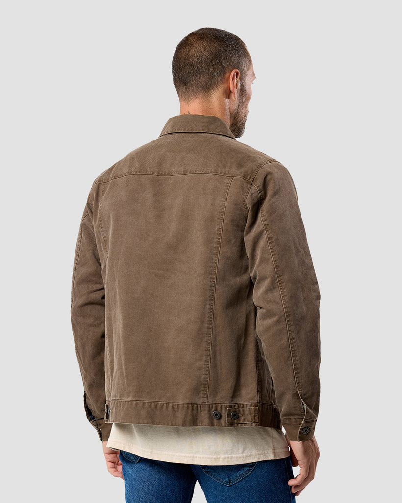 Tradesman Trucker Jacket - Non-Branded-Brown-Back--Zac---M