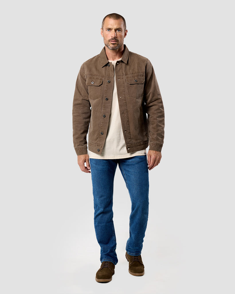 Tradesman Trucker Jacket - Non-Branded-Brown-Full--Zac---M