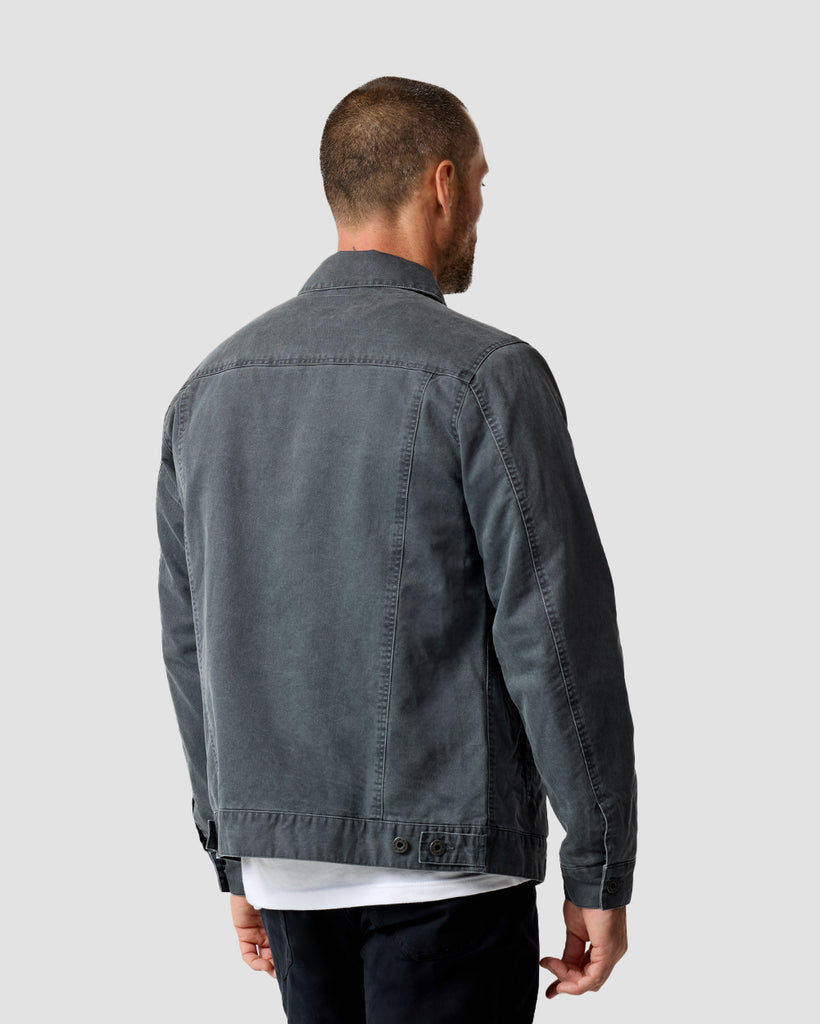 Tradesman Trucker Jacket - Non-Branded-Charcoal-Back--Zac---M