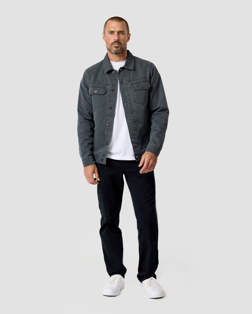 Tradesman Trucker Jacket - Non-Branded-Charcoal-Full--Zac---M