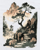 Tranquil Ascent Tee-White-Regular-Swatch--Model---L