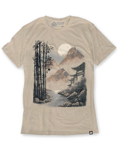 Tranquil Waters Tee-Cream-Regular-Mock--Model---L