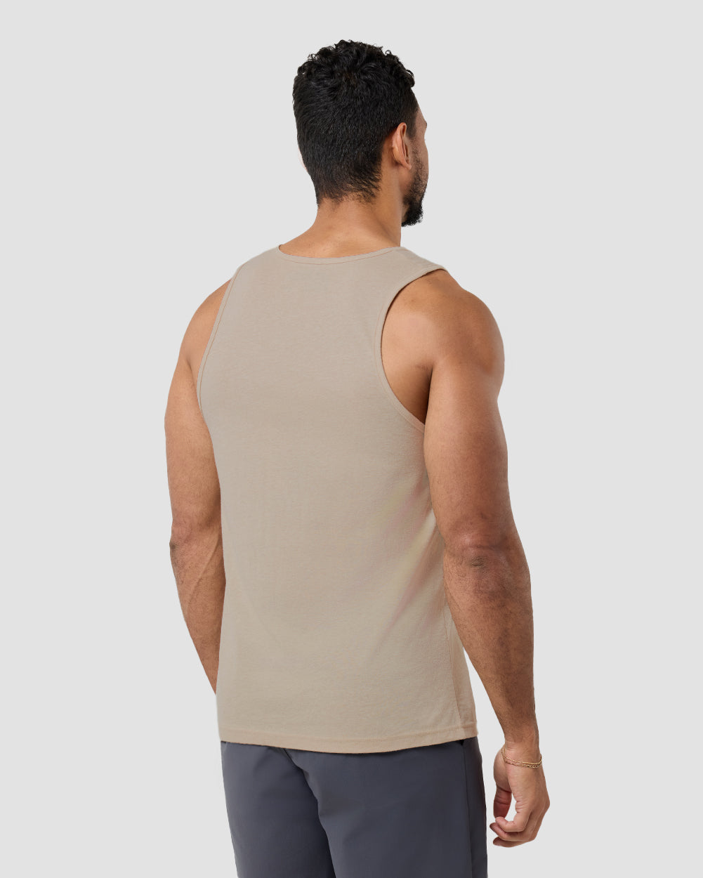 Tranquil Ascent Tank-Cream-Regular-Back--Model---L