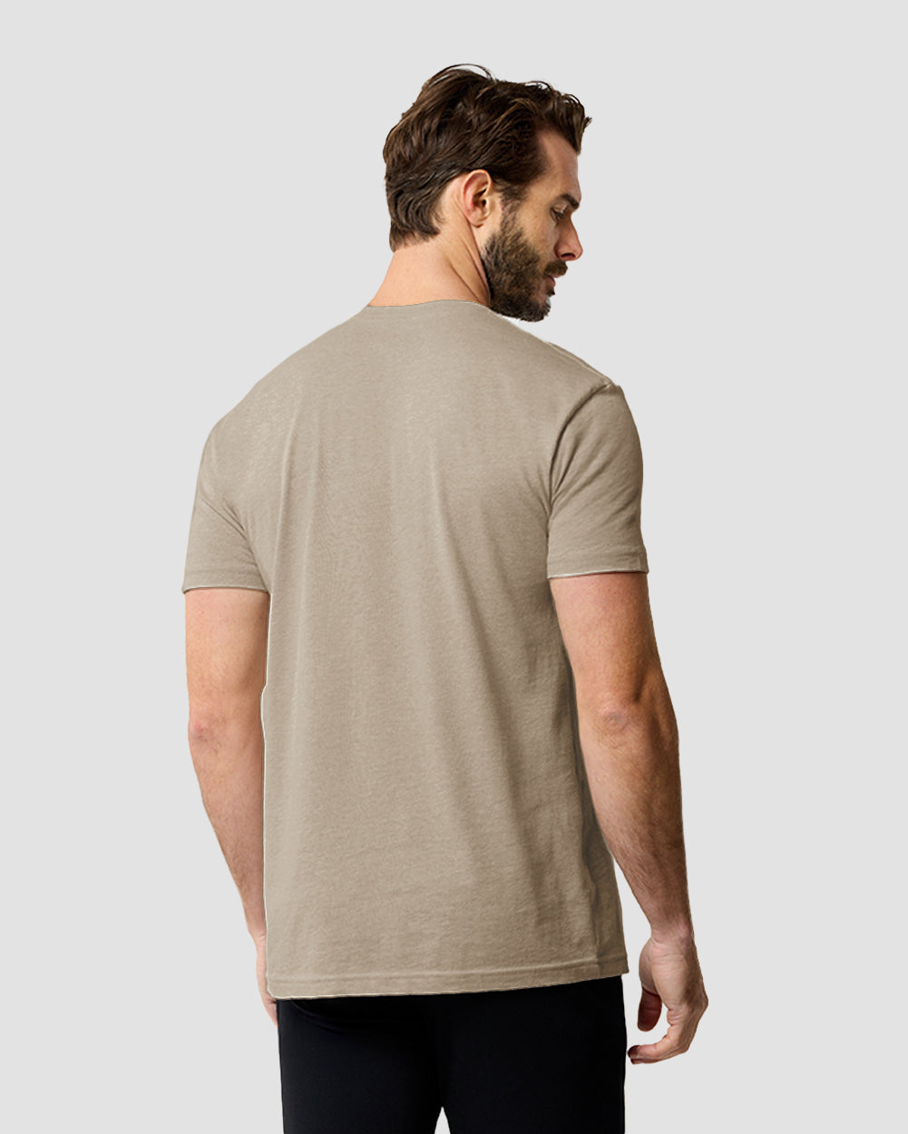 Tranquil Waters Tee-Cream-Regular-Back--Model---L