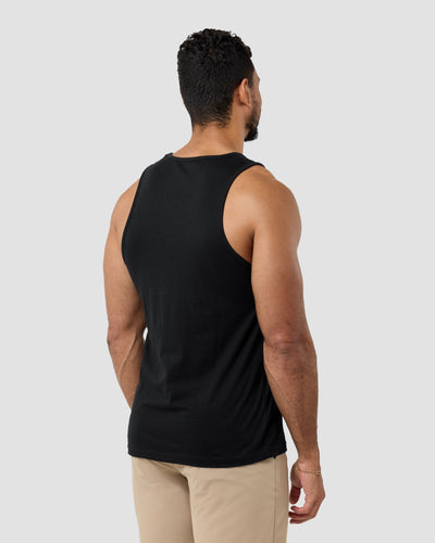 Tree of Life Tank-Black-Regular-Back--Model---L