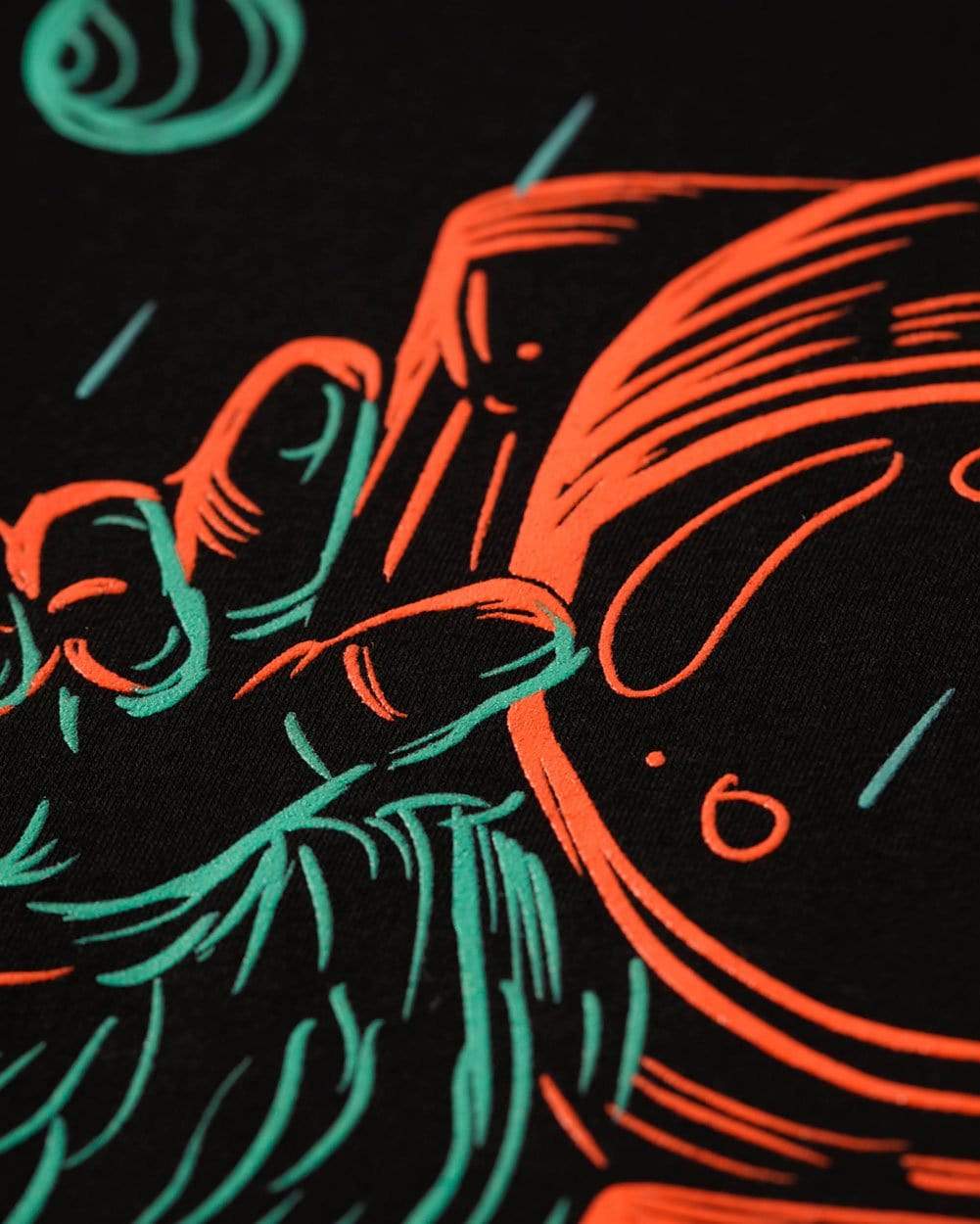Universal Love Glow in the Dark Men's Tee-Black-Detail