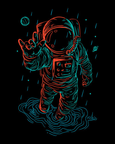 Universal Love Glow-in-the-Dark Tee-Black-Regular-Swatch--Model---L