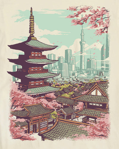 Urban Blossom Vintage Tee-Vintage Natural-Regular-Swatch--Model---L