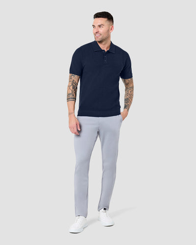 Vista Sweater Polo-Navy-Regular-Front