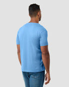 V-Neck Tee - Non-Branded-Heather Columbia Blue-Regular-Back--Model---L