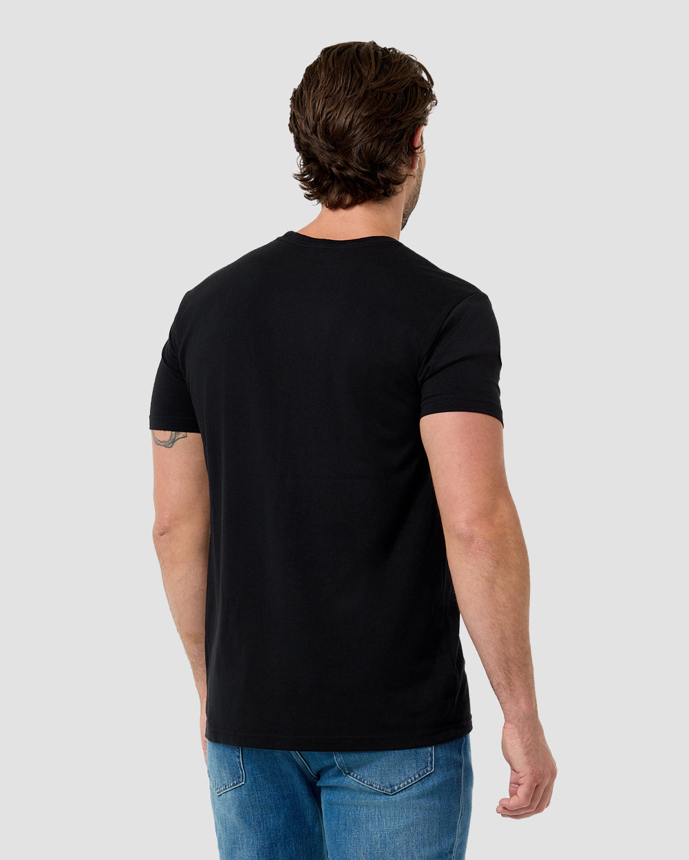 Volcanic Void Tee-Black-Regular-Back--Model