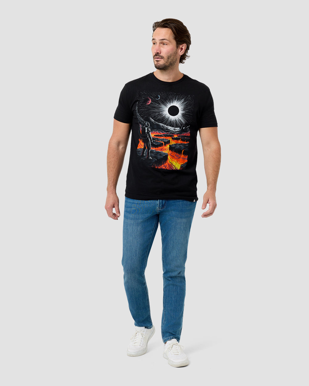 Volcanic Void Tee-Black-Regular-Full--Model