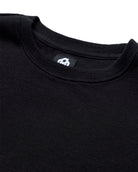 Long Sleeve Waffle Knit Crew - Non-Branded-Black-Regular-Detail--Model---L