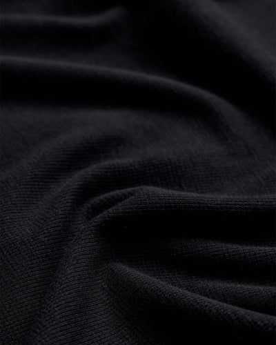 Long Sleeve Waffle Knit Crew - Non-Branded-Black-Tall-Regular-Detail2--Model---L