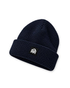 Waffle Knit Beanie-Navy-Regular-Front