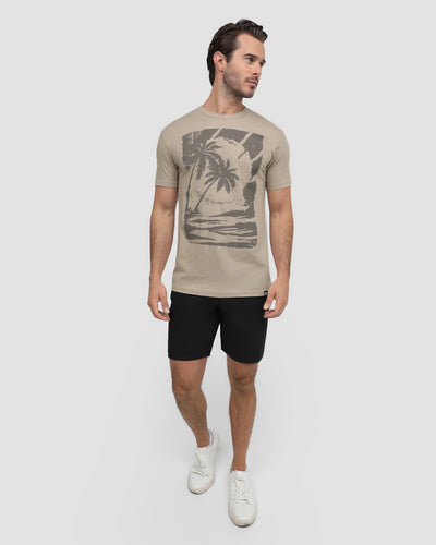 Warm Tides Tee-Heather Tan-Regular-Full--Model---L