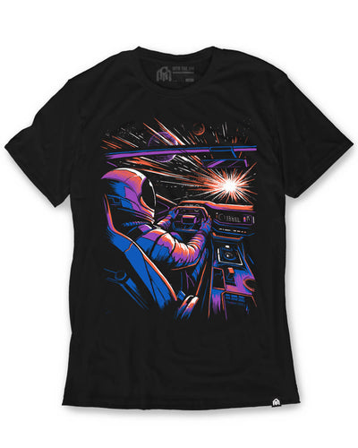 Warp Speed Tee-Black-Regular-Mock--Model---M