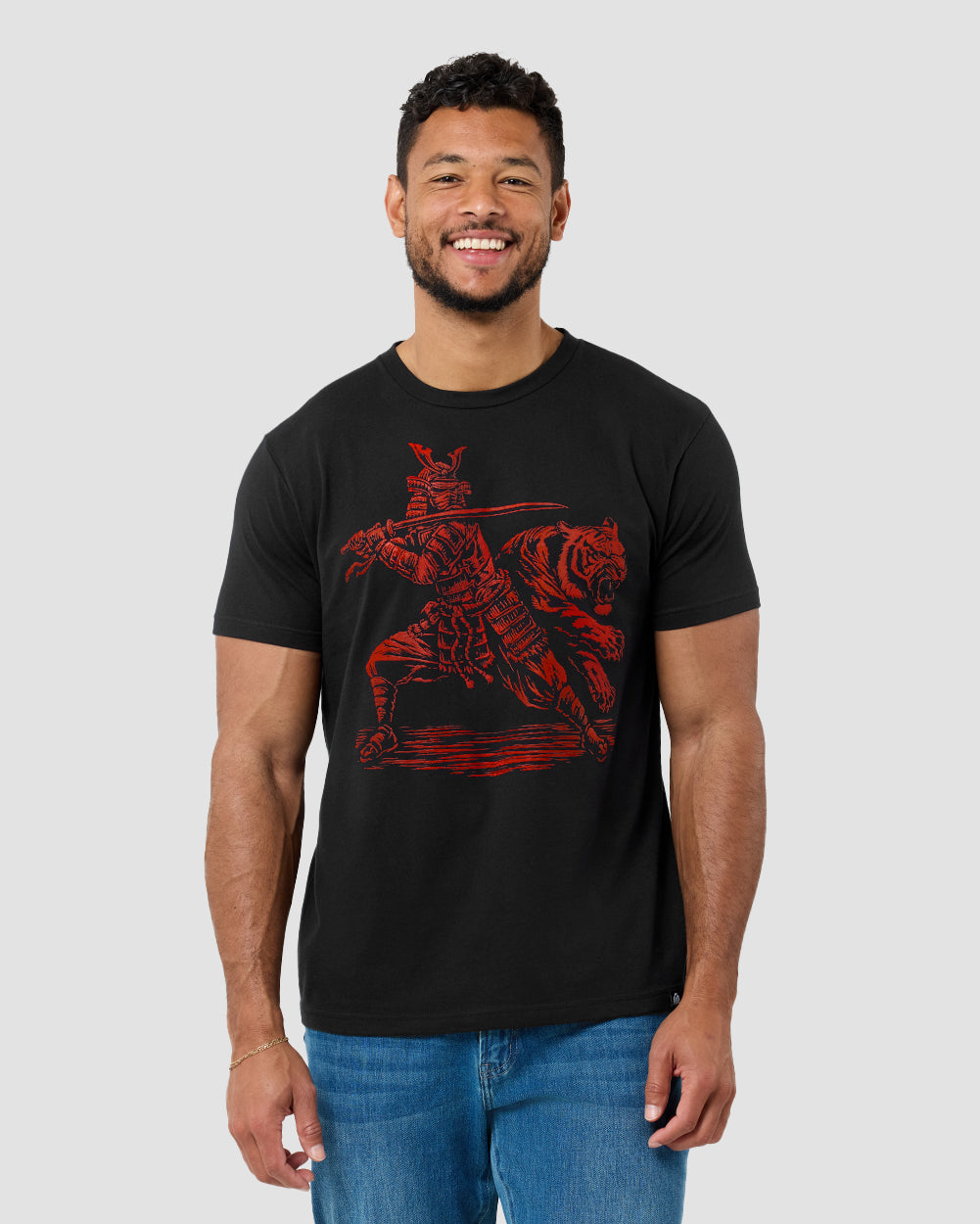 Wild Blade Tee-Black-Regular-Front--Model---L