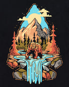 Wilderness Tee-Black-Regular-Swatch--Model---L