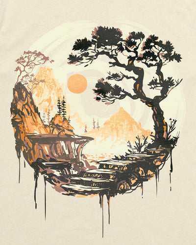 Zen Ridge Tee-Natural-Regular-Swatch--Model---L