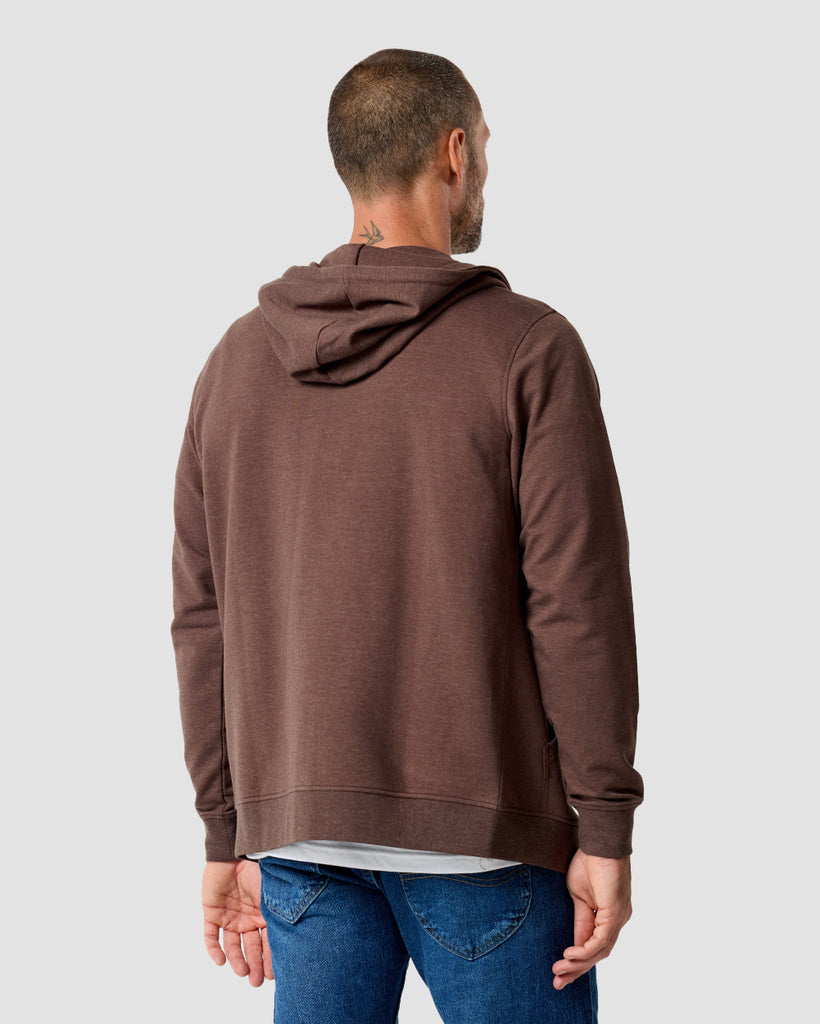 Zip-Up Hoodie - Non-Branded-Brown-Regular-Back--Zac---L