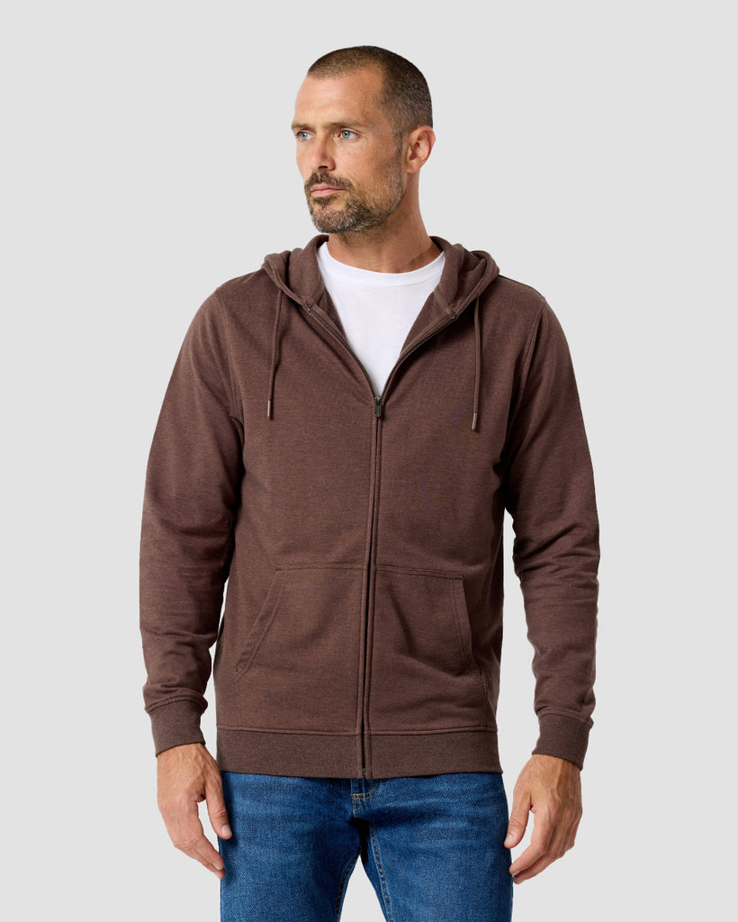 Zip-Up Hoodie - Non-Branded-Brown-Regular-Front2--Zac---L