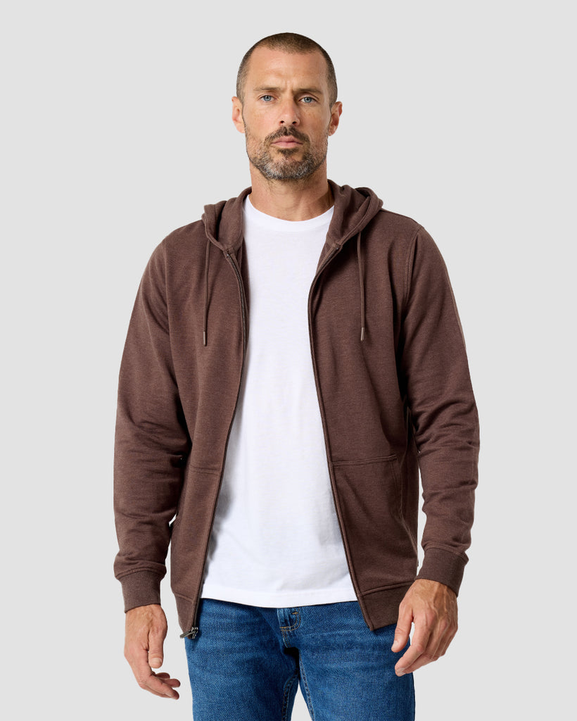 Zip-Up Hoodie - Non-Branded-Brown-Regular-Front--Zac---L