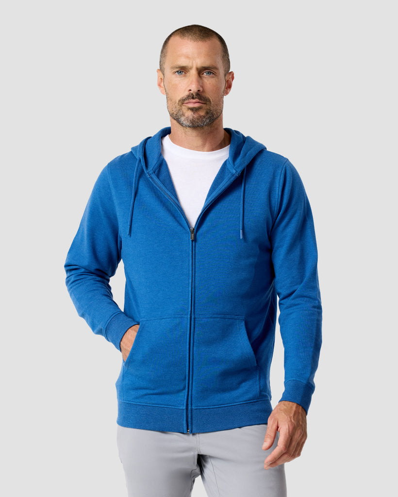 Zip-Up Hoodie - Non-Branded-Cool Blue-Regular-Front2--Zac---L