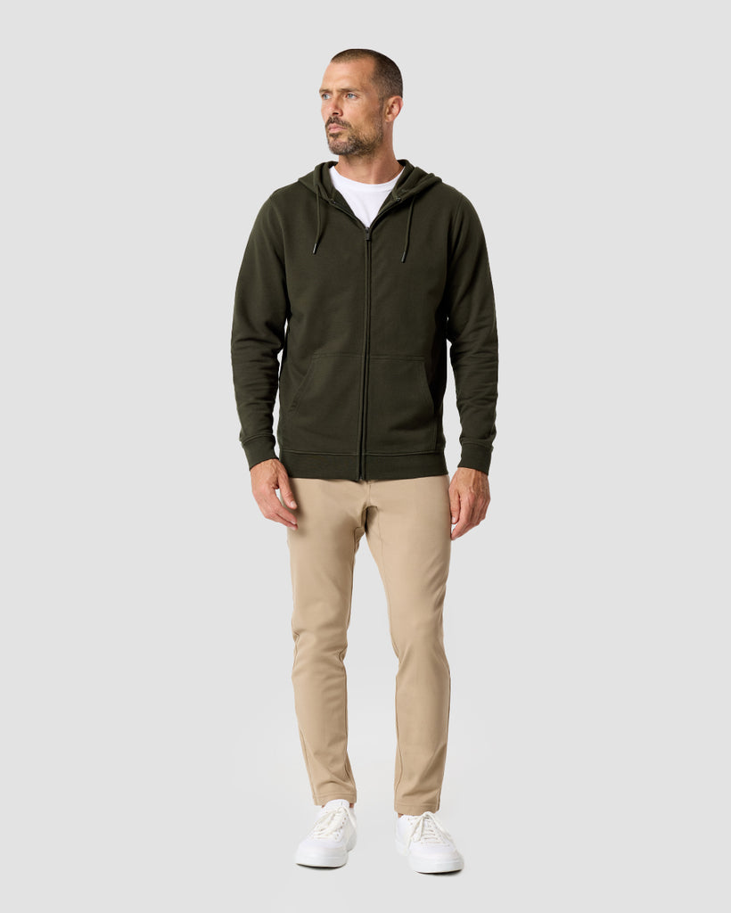 Zip-Up Hoodie - Non-Branded-Midnight Olive-Regular-Full2--Zac---L