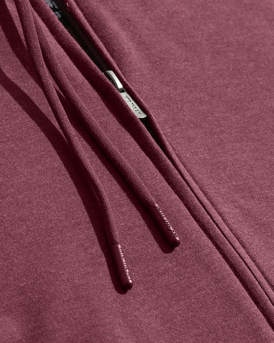 Zip-Up Hoodie - Non-Branded-Maroon-Regular-Detail2--Zach---L